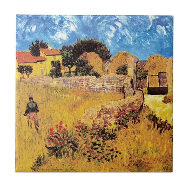 Carreau Vincent Van Gogh - Ferme en Provence Beaux-Arts (Devant)