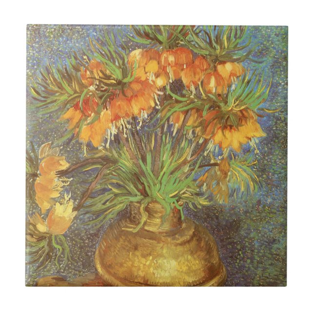 Carreau Vincent van Gogh - Fritillaires dans un vase de cu (Devant)