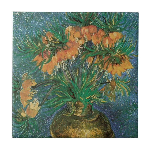 Carreau Vincent van Gogh - Fritillaires dans un vase de cu (Devant)