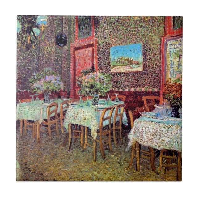 Carreau Vincent Van Gogh - Intérieur D'Un Restaurant (Devant)