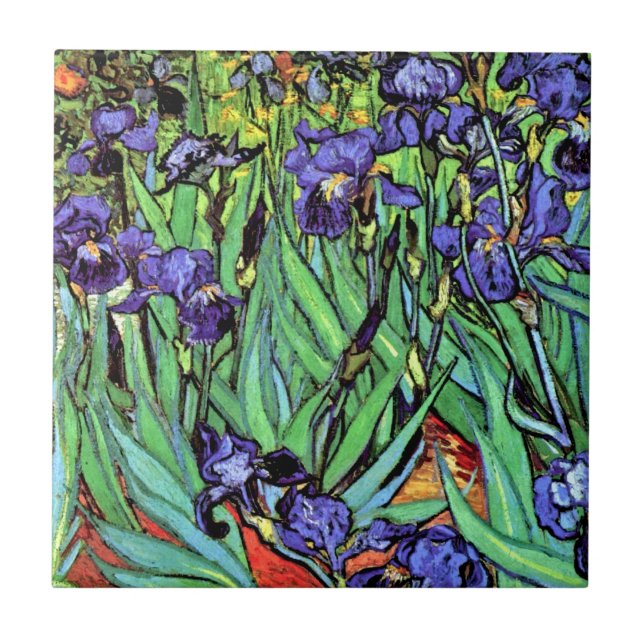 Carreau Vincent Van Gogh - Irises - Art de l'amour des fle (Devant)