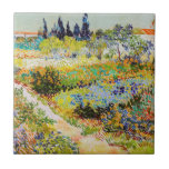 Carreau Vincent van Gogh - Jardin à Arles<br><div class="desc">Jardin d'Arles / Jardin fleuri avec sentier / Jardin d'Arles - Vincent van Gogh,  1888</div>