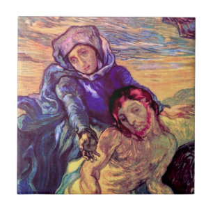 Carreau Vincent Van Gogh - La Pietà - Jésus et Vierge Mari
