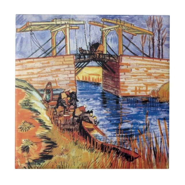 Carreau Vincent Van Gogh - Le Pont Langlois à Arles (Devant)