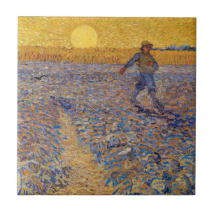Carreau Vincent van Gogh - Le Semeur au soleil couchant