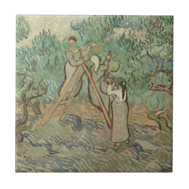 Carreau Vincent van Gogh | le verger olive (Devant)
