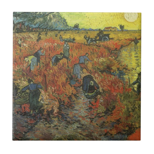 Carreau Vincent van Gogh - Le vignoble rouge (Devant)