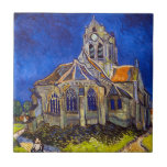 Carreau Vincent van Gogh - L'église d'Auvers<br><div class="desc">L'église d'Auvers / l'Eglise à Auvers-sur-oise par Vincent Van Gogh en 1890</div>