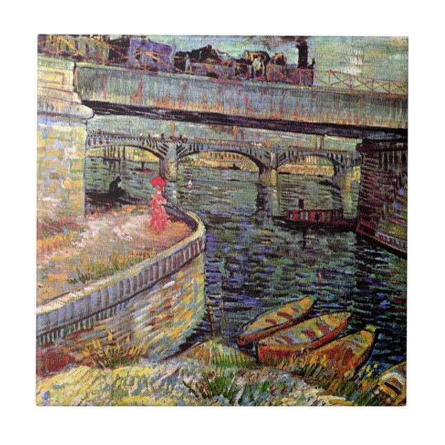 Carreau Vincent Van Gogh - Les Ponts sur la Seine (Devant)