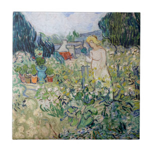 Carreau Vincent van Gogh - Mademoiselle Gachet dans son ja