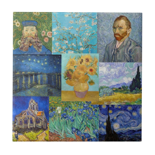 Carreau Vincent Van Gogh - Masterpieces Patchwork (Devant)