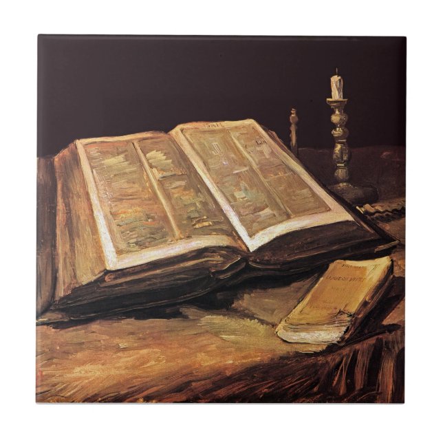 Carreau Vincent Van Gogh - Nature morte avec Bible (Devant)