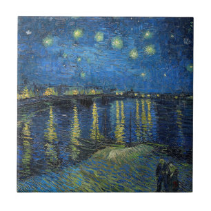 Carreau Vincent van Gogh - Nuit étoilée sur le Rhône