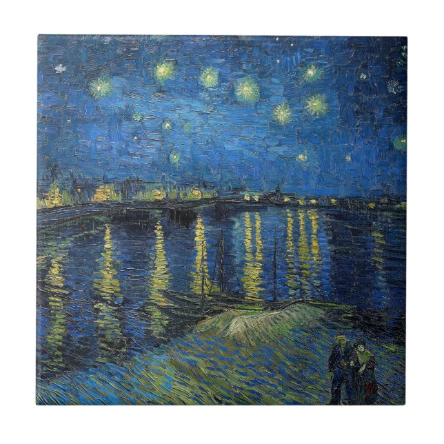 Carreau Vincent van Gogh - Nuit étoilée sur le Rhône (Devant)