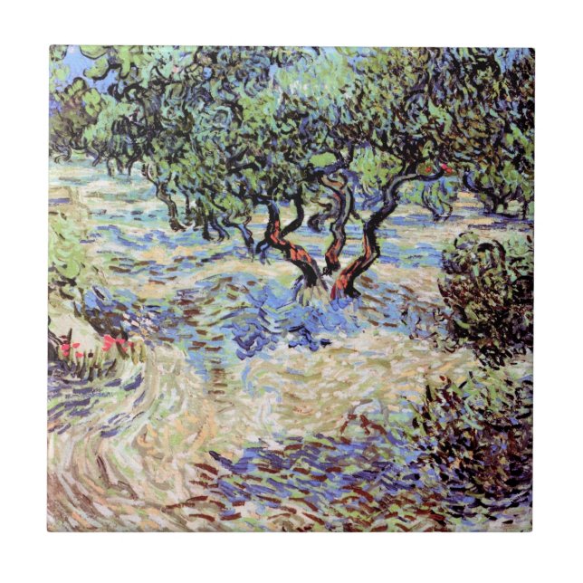 Carreau Vincent Van Gogh - Olive Orchard Art (Devant)