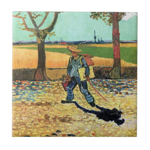 Carreau Vincent Van Gogh - Peintre en route pour son trava