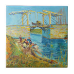 Carreau Vincent van Gogh - Pont Langlois à Arles #1<br><div class="desc">Le pont des Langlois à Arles avec femmes Laver - Vincent van Gogh,  Huile sur toile,  1888,  Arles</div>
