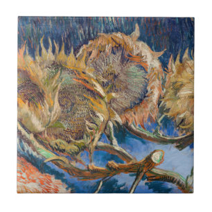 Carreau Vincent van Gogh - Quatre Tournesols coupés
