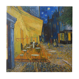 Carreau Vincent van Gogh - Terrasse de café la nuit