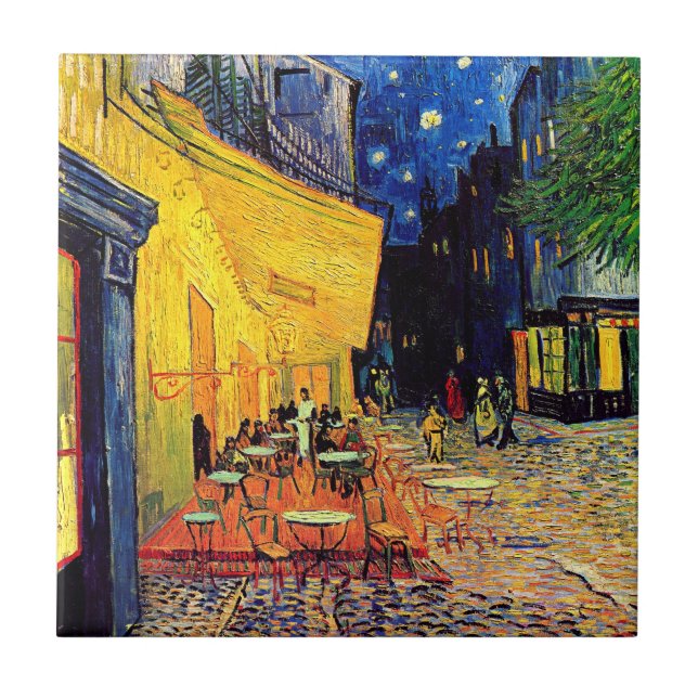 Carreau Vincent Van Gogh - Terrasse de café la nuit Beaux- (Devant)