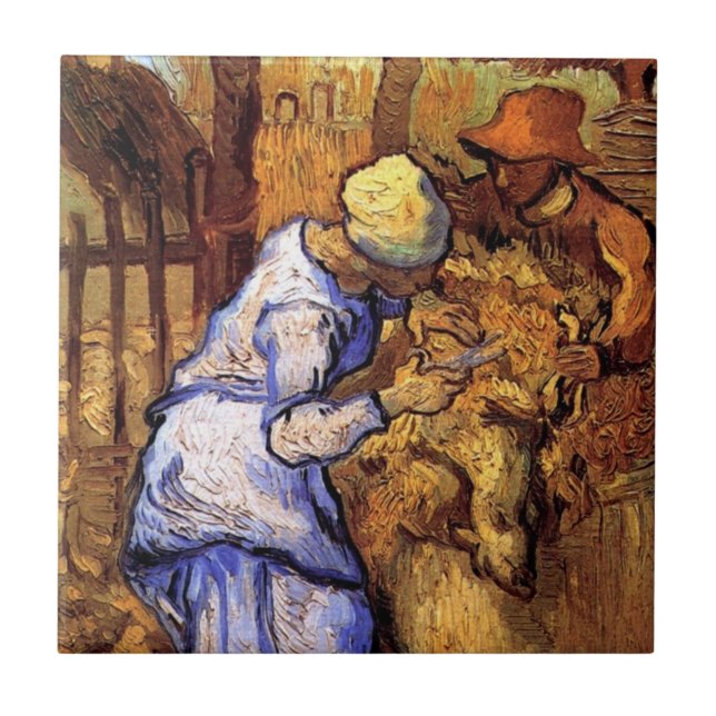 Carreau Vincent Van Gogh - The Sheep Shearer - Art (Devant)