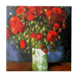 Carreau Vincent Van Gogh Vase Avec Des Poppies Rouges Art<br><div class="desc">Vase Vincent Van Gogh avec des pavots rouges Vase d'art Vintage floral avec des pavots rouges est une peinture à vie morte réalisée par Vincent van Gogh à Paris en 1886. Vincent Willem van Gogh est un peintre post-impressionniste dont l'oeuvre a eu une influence considérable sur l'art du 20ème siècle....</div>