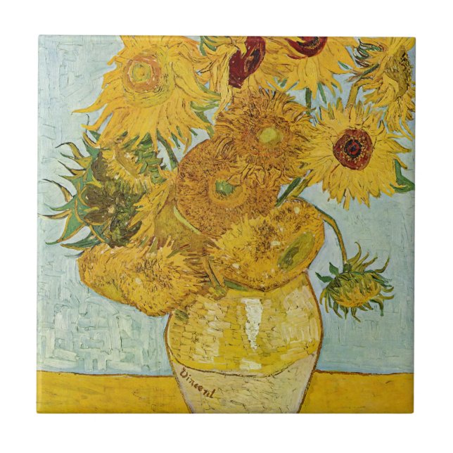 Carreau Vincent Van Gogh - Vase avec douze tournesols (Devant)