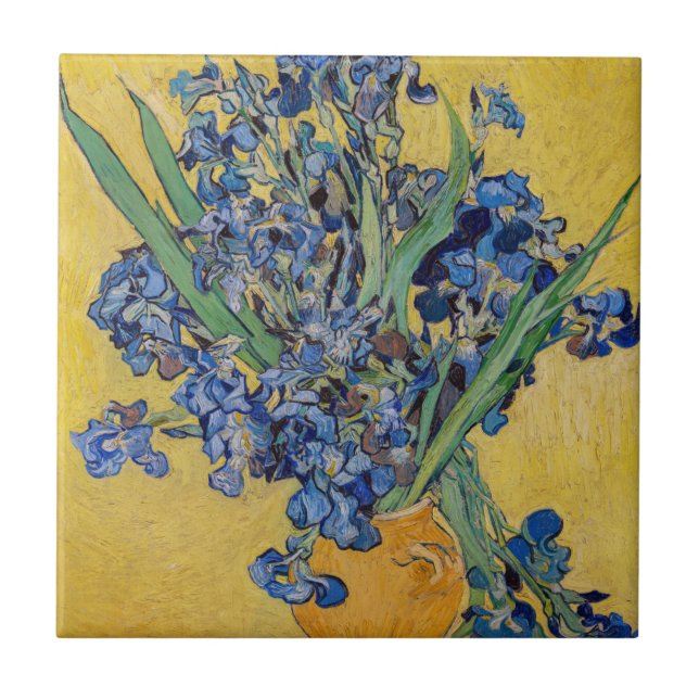 Carreau Vincent van Gogh - Vase avec iris (Devant)
