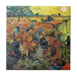Carreau Vincent Van Gogh - Vignoble Rouge À Arles Peinture