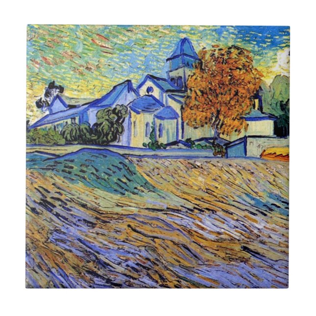 Carreau Vincent Van Gogh - Vue de l'asile et de la chapell (Devant)