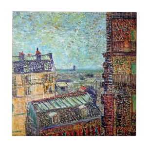 Carreau Vincent Van Gogh - Vue de Paris Pointillisme Art