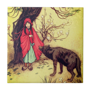 Carreau Vintage Antique Design Petit Chaperon Rouge