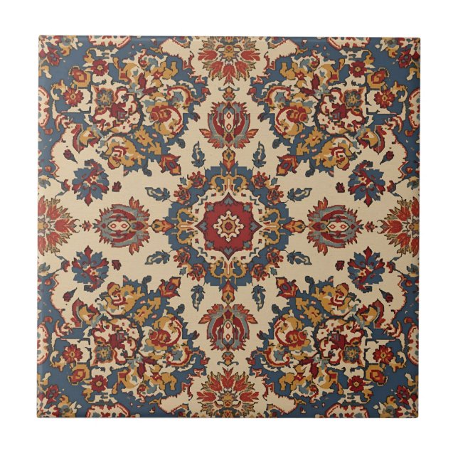 Carreau Vintage Antique Persian Oriental Turkish Pattern  (Devant)
