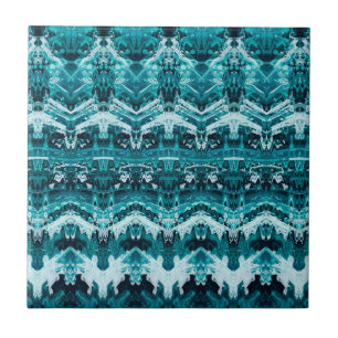 Carreau Vintage Antique Turquoise Vert Motif victorien