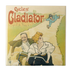 Carreau Vintage Art Nouveau, Bicyclettes Gladiator Cycles