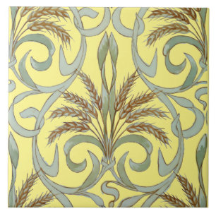Carreau Vintage Art Nouveau Motif de blé