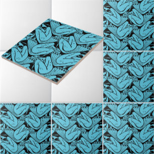 Carreau Vintage Art nouveau Sirène Motif par K. Moser