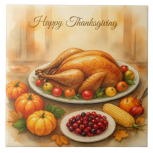 Carreau Vintage, Bon thanksgiving, Célébrer la saison