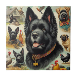 Carreau Vintage Bouvier des Flandres