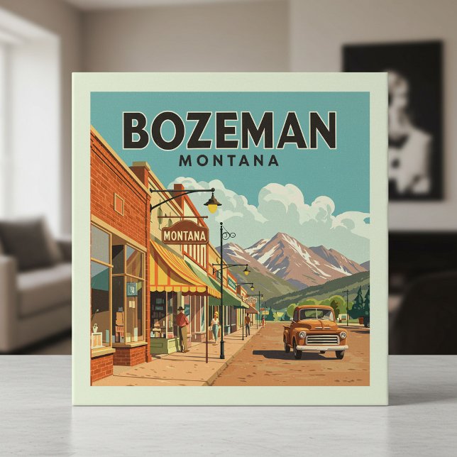Carreau Vintage Bozeman Montana (Créateur téléchargé)