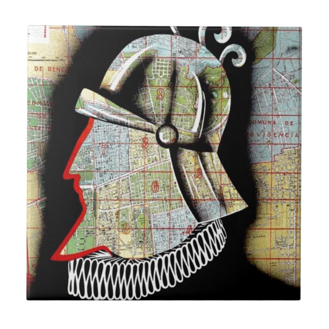 Carreau Vintage Chili Santiago Voyage (Devant)