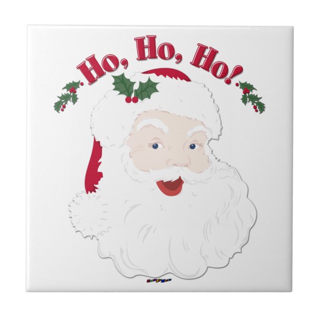 Carreau Vintage Christmas Santa Ho, Ho ! (Devant)