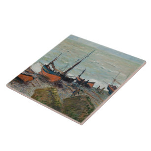 Carreau Vintage Claude Monet Bateaux de pêche Carrelage en