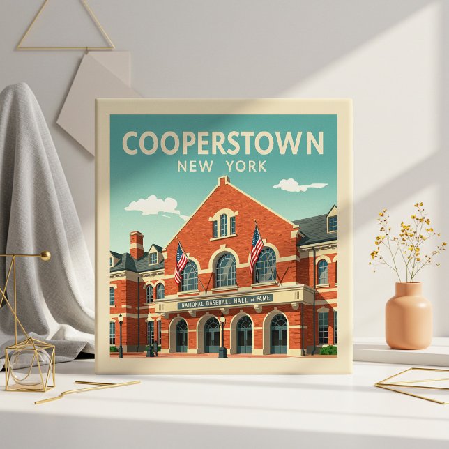 Carreau Vintage Cooperstown New York (Créateur téléchargé)