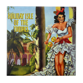 Carreau Vintage Cuba Travel - Holiday Isle Tropics