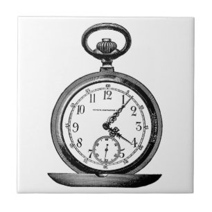 Carreau Vintage drawing of pocket watch (19th century)