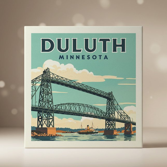 Carreau Vintage Duluth Minnesota (Créateur téléchargé)