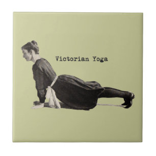 Carreau Vintage femme Yoga debout chien