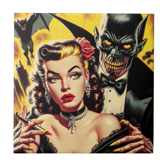 Carreau Vintage fille Déplaisante (Devant)