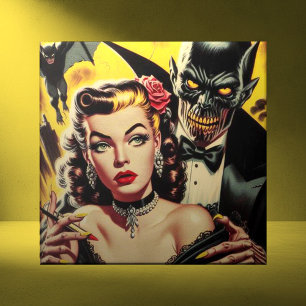 Carreau Vintage fille Déplaisante